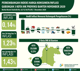 Inflation In November 2020 Was 0.14 Percent. The Highest Inflation Occurred In Cilegon With 0.23 Percent