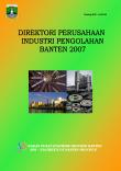 Directory Of Manufacture Industry Of Banten Province 2007