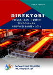 Directory Of Manufacturing Industry Of Banten Province 2016