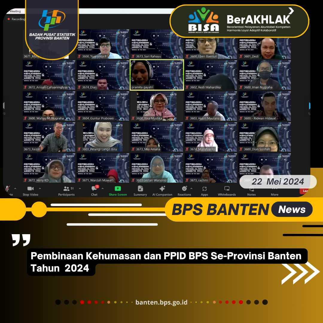 Pembinaan Kehumasan dan PPID BPS Se-Provinsi Banten