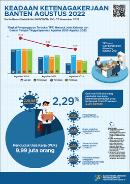 Open Unemployment Rate (TPT) Of 8.09 Percent Banten Employment Situation August 2022